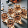 CLITON玻璃威士忌酒杯加厚雕花歐式烈酒杯洋酒杯家用水杯玻璃杯套裝6只 曬單實拍圖