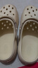 名創(chuàng  )優(yōu)品（MINISO）洞洞鞋男女夏季外穿涼鞋防滑厚底踩屎感包頭涼拖鞋 卡其+海洋星星 曬單實(shí)拍圖