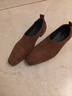 啄木鳥(niǎo)法式復古氣質(zhì)單鞋女2025新款春秋季平底絨面一腳蹬休閑韓版豆豆鞋 咖啡色【升級版】 腳寬腳肥買(mǎi)大一碼 39 曬單實(shí)拍圖
