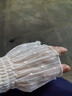 咕咕象蕾絲仙女防曬袖套女冰袖冰絲手套寬松護(hù)袖夏季手臂套袖網(wǎng)紗假袖子 米色（62514） 仙女風(fēng)蕾絲蝴蝶結(jié)網(wǎng)紗冰袖 1雙 曬單實(shí)拍圖