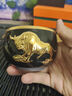 IKXO高端鎏金天目建盞茶杯主人杯單杯大師級金盞男個(gè)人專(zhuān)用品茗杯禮物 24k金內膽-浮雕金牛 禮盒裝 曬單實(shí)拍圖