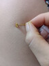 ABJB老鳳凰999黃金足金花朵U型耳釘雙耳洞小眾輕奢百搭小巧精致耳飾 金色花朵U型耳釘-ED151 一對裝【兩個(gè)耳釘】 曬單實(shí)拍圖