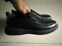 金利來(lái)（Goldlion）男鞋男士休閑鞋時(shí)尚商務(wù)舒適套腳休閑皮鞋G506310110AAB黑-40碼 曬單實(shí)拍圖
