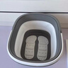 語(yǔ)森憶折疊泡腳桶過(guò)小腿便攜式帶蓋保溫家用泡腳盆宿舍洗腳盆足浴 灰色大號帶蓋配電子水溫計 曬單實(shí)拍圖