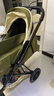 InnoTruth輕羽嬰兒車(chē)睡籃推車(chē)二合一0-3歲用可折疊輕便可坐可躺帶減震0至6 4代青芥綠【二合一】推車(chē)+睡籃 曬單實(shí)拍圖