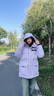 波司登（BOSIDENG）25新款極寒羽絨服女短款90鵝絨收腰顯瘦連帽保暖外套B250242302 【趨勢推薦】冰穹提花紫9ER2 S 160/84A 體重約100-110斤 曬單實(shí)拍圖