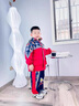 G.DUCKKIDS童裝聯(lián)名奧特曼男童套裝冬季中小童衣服兒童服裝反光條加絨兩件套 紅色 110碼（建議身高100cm 4-5歲）cm 曬單實(shí)拍圖