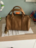 裘真枕頭包女復古小眾單肩手提斜挎女包植鞣頭層牛皮包迷你號 大象灰-迷你號 曬單實(shí)拍圖