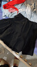 可可鴨（QQ DUCK）童裝兒童短裙女童半身裙JK校園風(fēng)學(xué)生衣服可可花苞黑色；150 曬單實(shí)拍圖