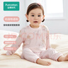 全棉時代嬰幼童家居服套裝純棉舒適透氣長袖圓領(lǐng)打底服花園物語粉100碼 曬單實拍圖