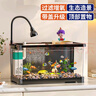 闊庭魚(yú)缸懶人魚(yú)缸家用客廳辦公室金魚(yú)缸過(guò)濾魚(yú)缸黑色款 曬單實(shí)拍圖