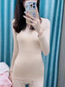 貓人粉底液女士秋衣秋褲套裝無(wú)痕隱形保暖內衣春秋冬季肌底衣薄款透氣 單套裝/燕麥色【高彈超薄恒溫】 L 【推薦約45-60KG】 曬單實(shí)拍圖