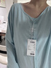森馬（Semir）長(cháng)袖T恤女U領(lǐng)純色開(kāi)衫簡(jiǎn)約2025夏季寬松落肩衣服溫柔109325101003 曬單實(shí)拍圖