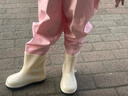 臻佑（Grsaed）兒童下水褲戶(hù)外玩水服捉魚(yú)趕海半身涉水褲背帶連體鞋防水沙灘淡綠 曬單實(shí)拍圖