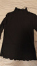 森馬（Semir）長袖T恤女半高領(lǐng)緊身冬季2025發(fā)熱抓絨木耳邊打底衫109725101013 曬單實(shí)拍圖