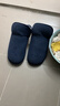 京東京造外穿加厚鞋底【可翻蓋】毛絨秋冬保暖包跟棉拖鞋男士藏青44-45 曬單實(shí)拍圖