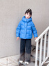 波司登25新款泡芙加厚羽絨服女童短款90絨5A抗菌絨連帽保暖外套 布魯斯藍5A34 130 /64 約 115-130cm 26kg 曬單實(shí)拍圖