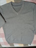 恒源祥【含羊毛】羊毛衫男秋冬季v領(lǐng)加厚毛衣男中年純色針織打底衫 曬單實(shí)拍圖