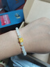中國黃金（CHINA GOLD）足金蓮花黃金手鏈女和田玉手串生日禮物送女友老婆紀念日實(shí)用實(shí)用 足金蓮花和田玉手鏈+證書(shū)禮盒 曬單實(shí)拍圖