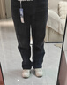森馬（Semir）森柔牛仔|牛仔褲女簡(jiǎn)約長(zhǎng)褲休閑秋季半松緊腰直筒褲103524124002 曬單實(shí)拍圖
