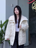 ONLY2025冬季新款90白鴨絨工裝風(fēng)收腰設計寬松羽絨服女|125423005 A06太古白色 XS 曬單實(shí)拍圖