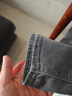 ABLE JEANS【直筒滑板褲】立體膝男裝褲子基礎時(shí)尚寬松牛仔褲男 煙灰 34 /34 曬單實(shí)拍圖