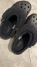 卡駱馳（CROCS）貝雅暖絨克駱格洞洞鞋|206633 黑/黑-060 39(240mm)  曬單實(shí)拍圖