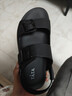 他她（TATA）真皮沙灘涼鞋男士戶(hù)外休閑涼拖鞋男鞋子秋季新款VGM01BL4 黑色 43 曬單實(shí)拍圖