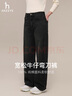 哈吉斯（HAZZYS）女裝 秋季款女士【PHIZ系列】純棉直筒水洗時(shí)尚牛仔褲女 黑色BK 36 (155/68A 36) 曬單實(shí)拍圖