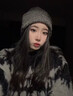 邦帛世堆堆帽女秋冬季韓版時(shí)尚百搭大頭圍保暖加厚顯臉小套頭帽子男 堆堆帽-灰色 曬單實(shí)拍圖