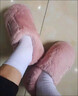 ECAC防滑保暖月子鞋女款秋冬季外穿居家室內孕婦包跟鎖溫棉拖鞋女 粉色【軟底防滑】包跟保暖 36-37 適合35-36的腳穿 曬單實(shí)拍圖