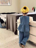 G.DUCKKIDS小黃鴨童裝女童套裝秋裝洋氣公主裝兒童衣服小女孩牛仔花邊三件套 圖片色 140 （建議身高130cm 10-11歲cm 曬單實(shí)拍圖