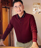 老爺車(chē)爸爸裝中年男士長(cháng)袖t恤秋季純棉打底上衣中老年男裝秋款老人衣服 紅色 2XL (185) 【建議體重170-200斤】 曬單實(shí)拍圖