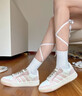 adidas ENTRAP美式校園風(fēng)運動(dòng)少年感復古籃球風(fēng)板鞋男女阿迪達斯   白色/粉色   38.5 曬單實(shí)拍圖