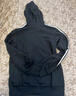 adidas休閑連帽拉鏈夾克外套男裝秋季阿迪達斯官方輕運動(dòng)GK9032   黑色/白   L 曬單實(shí)拍圖