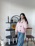 森馬（Semir）羽絨服女冬季可脫卸毛領(lǐng)牛角扣寬松80絨子2025新款學(xué)院風(fēng)外套 橡皮粉（白鴨絨）61214 S 曬單實(shí)拍圖