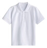中小學(xué)生校服內(nèi)搭短袖T恤夏季休閑高中生白色上衣polo衫高中班服 白色凈版 均碼 165 曬單實(shí)拍圖