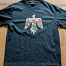 馬登工裝美式復古印第安雷鳥(niǎo)T恤棉重磅民族風(fēng)刺繡印花短袖男夏季 靜謐黑 XL 曬單實(shí)拍圖