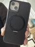 熱火適用蘋(píng)果13手機殼 iPhone 13 磁吸殼 MagSafe冰環(huán)支架保護套磨砂夏天蜂窩散熱透氣-黑色 曬單實(shí)拍圖