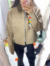 優(yōu)衣庫女裝休閑拉鏈短茄克/外套巴恩風(fēng)翻領(lǐng)時(shí)尚夾克 新款479208 32 深米色 M /160/84A 曬單實(shí)拍圖