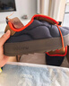 adidas「面包鞋」PUFFYLETTE經(jīng)典運動(dòng)棉鞋男女秋冬阿迪達斯三葉草 深藍/棕   42 (260mm) 曬單實(shí)拍圖