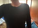 貓人（MiiOW）男士保暖內(nèi)衣男25年款羽絨蠶絲雙面磨絨10A抑菌秋衣秋褲修身套裝 【25年新升級羽絨蠶絲】暗夜黑-男 2XL （推薦140-170斤） 曬單實(shí)拍圖