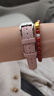 MSSM適用蘋果手表表帶女款小蠻腰真皮apple watch表帶iwatch Ultra3/S11/10/9/8/Se3-粉色38/40/41mm 曬單實拍圖