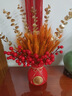 OYKTN天然黃金大麥干花束開(kāi)業(yè)擺件前臺客廳擺設金黃麥穗裝飾喬遷仿真花 紅袋+100麥穗+紅果+金葉卡片一套 6支 曬單實(shí)拍圖