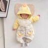 G.DUCKKIDS童裝嬰兒羽絨服冬季新生兒連體衣加絨加厚白鴨絨防風(fēng)保暖寶寶衣服 黃色gaqsoqa（羽絨服） 73 尺碼5-7個(gè)月(建議寶寶13-18斤) 曬單實(shí)拍圖