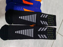 運動(dòng)襪子男跑步跳繩健身羽毛球加厚毛巾底透氣高幫籃球襪 橙色+黑色+藍色 3雙 均碼 曬單實(shí)拍圖