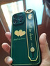 皮殼士蘋(píng)果13手機殼iphone13promax腕帶硅膠殼13pro個(gè)性側邊新款潮流防摔保護套女款 蘋(píng)果13pro-暗夜綠 曬單實(shí)拍圖