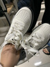 李寧（LI-NING）女鞋板鞋學(xué)生透氣小白鞋秋季輕便休閑耐磨運動(dòng)鞋空軍一號厚底增高 乳白色/黑色 【初云】 37 曬單實(shí)拍圖