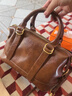 星昔手提保齡球包包女包2025秋冬新款潮復古枕頭包百搭單肩時(shí)尚斜挎包 棕色【贈斜挎帶】 曬單實(shí)拍圖