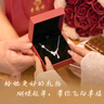 老鳳祥蝴蝶銀項鏈女生2025新款輕奢小眾吊墜飾品情人節生日禮物女友老婆 曬單實(shí)拍圖